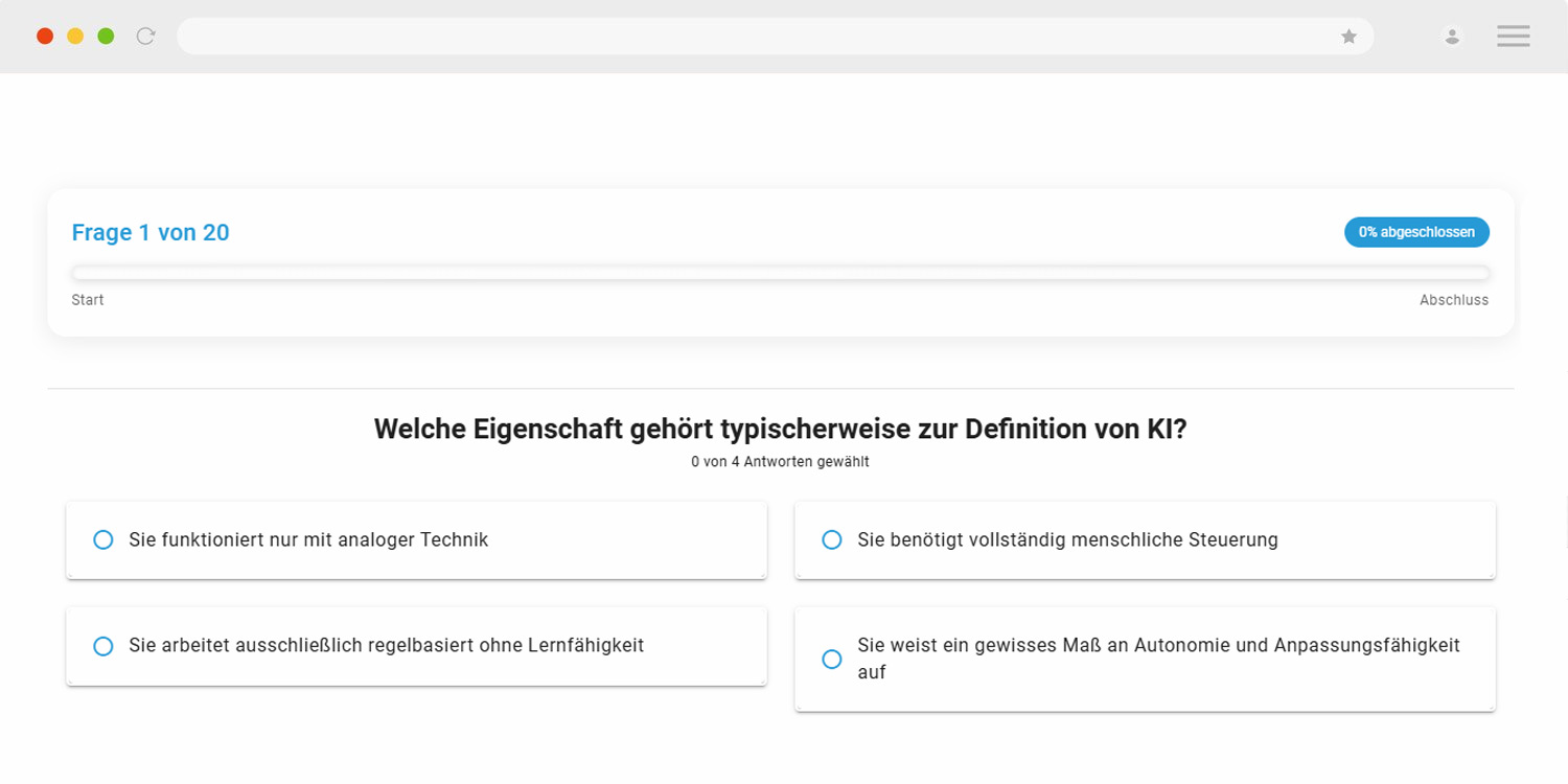 Wissenstest & Fragebogen