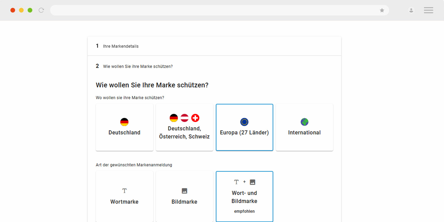 Nationale & internationale Anmeldung