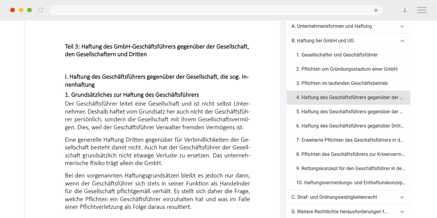 Unternehmensrecht & Haftung